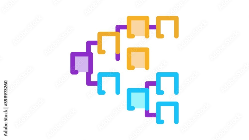 front end hierarchy Icon Animation. color front end hierarchy animated icon on white background front end hierarchy Icon Animation. color front end hierarchy animated icon on white background