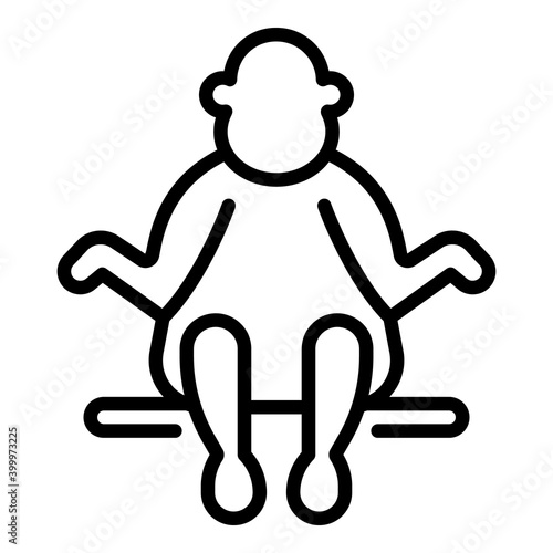 Ape gibbon icon. Outline ape gibbon vector icon for web design isolated on white background