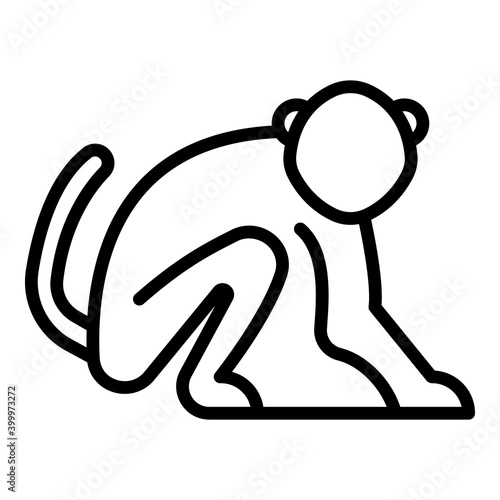 Mammal gibbon icon. Outline mammal gibbon vector icon for web design isolated on white background