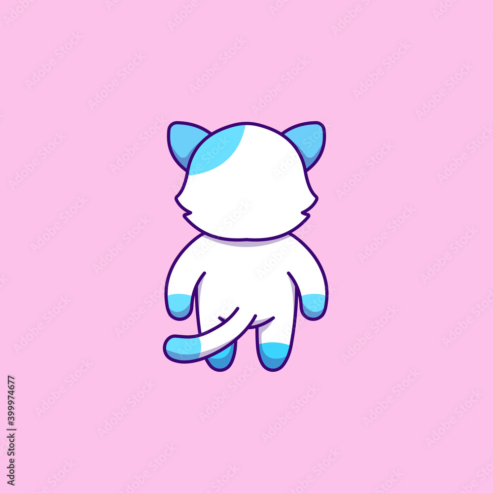 Cute cat from back side Cute cat from back side