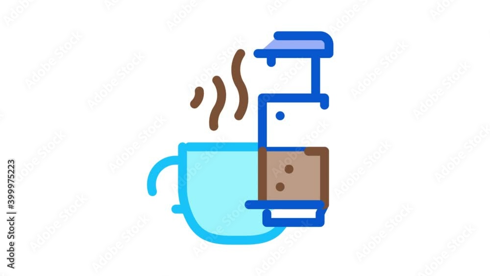 coffee spices Icon Animation. color coffee spices animated icon on white background coffee spices Icon Animation. color coffee spices animated icon on white background
