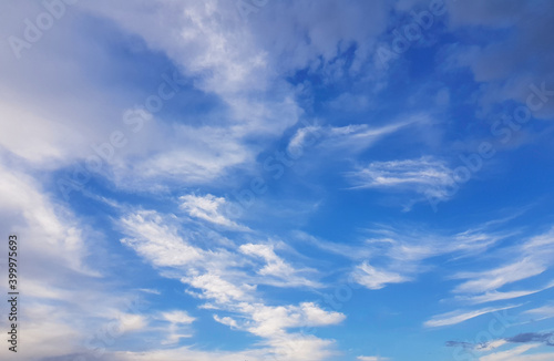 Fototapeta Naklejka Na Ścianę i Meble -  White clouds and blue sky background