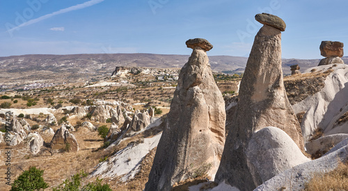 The famous fairy chimneys of Cappadocia