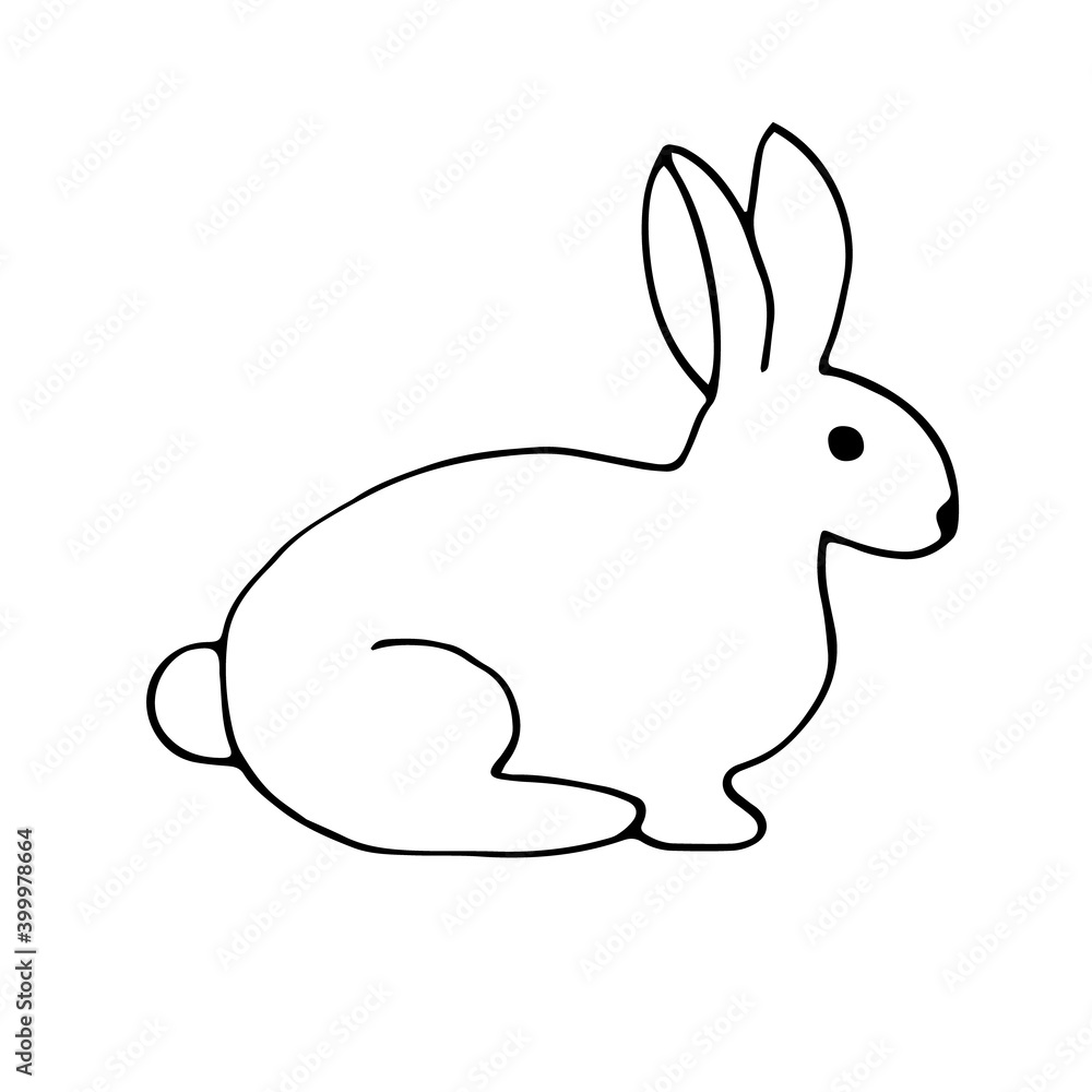 Bunny, vector illustration, hand drawing Bunny, vector illustration, hand drawing