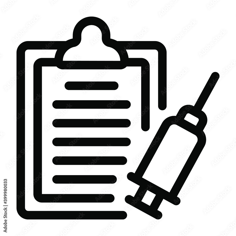 
A medical document icon in solid editable style
