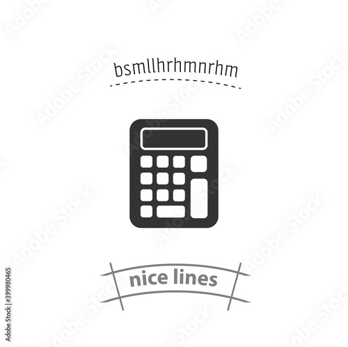 Calculator isolated vector icon, business element