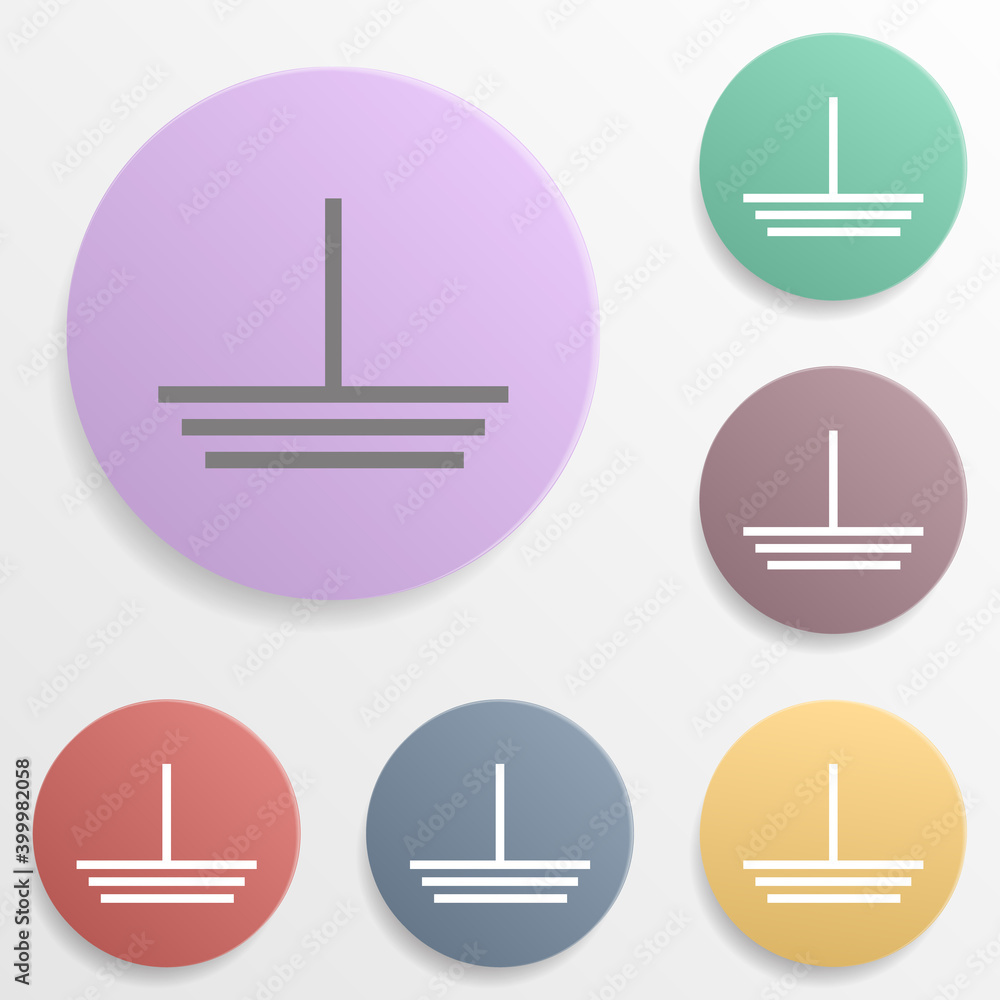 Electronic circuit symbol badge color set icon. Simple glyph, flat vector of web icons for ui and ux, website or mobile application Electronic circuit symbol badge color set icon. Simple glyph, flat vector of web icons for ui and ux, website or mobile application