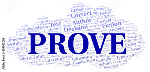 Prove typography word cloud create with the text only