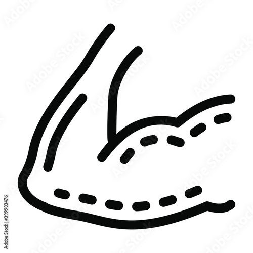 
An icon of brachioplasty in solid design

