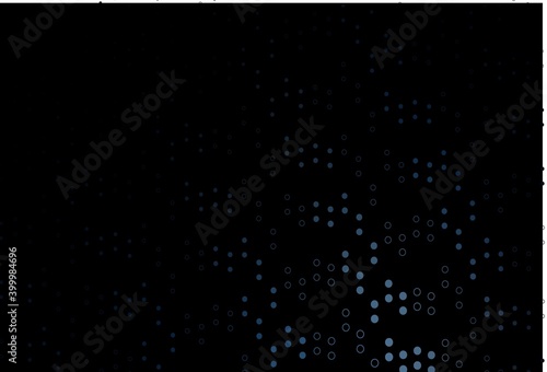 Dark BLUE vector texture with disks.