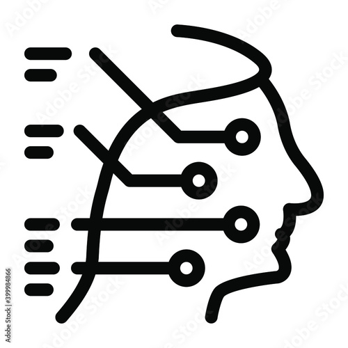 
Nodes inside brain, neurology solid icon design
