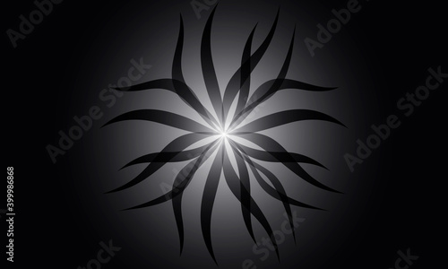 Dark seamless floral modern abstract background design.