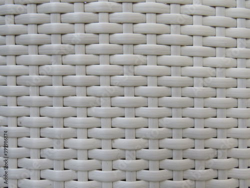 Foto White wicker woven texture