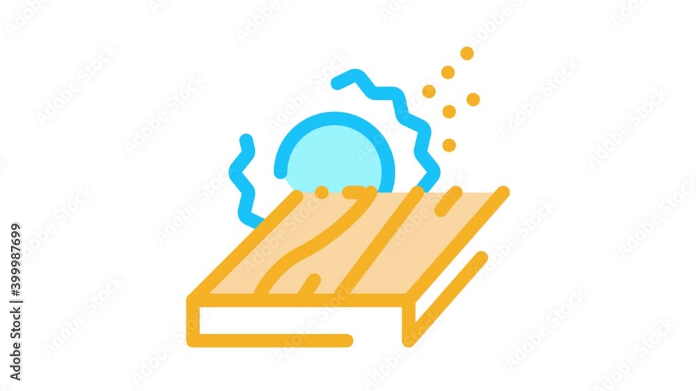 wooden plank cutting Icon Animation. color wooden plank cutting animated icon on white background wooden plank cutting Icon Animation. color wooden plank cutting animated icon on white background