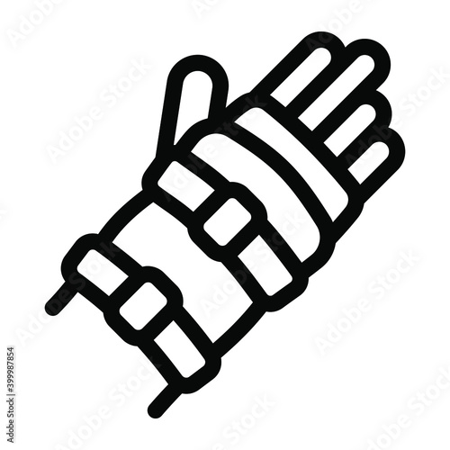 
Hand brace icon in glyph vector design
