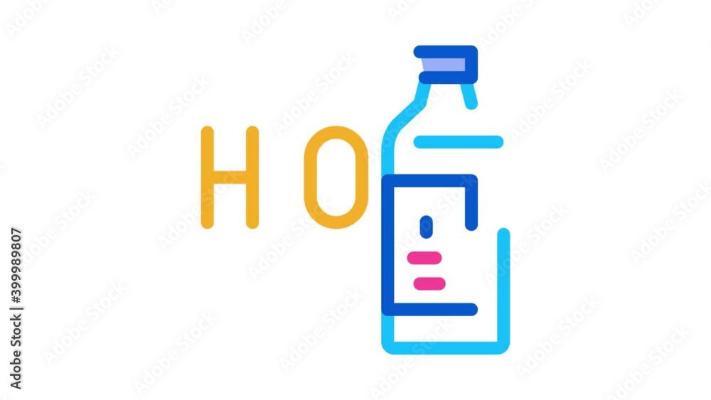 water h2o bottle Icon Animation. color water h2o bottle animated icon on white background water h2o bottle Icon Animation. color water h2o bottle animated icon on white background