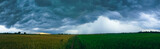 Panorama view of a spectaculair thunderstorm