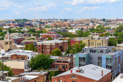 Aerial  view of downtown Washington, DC.