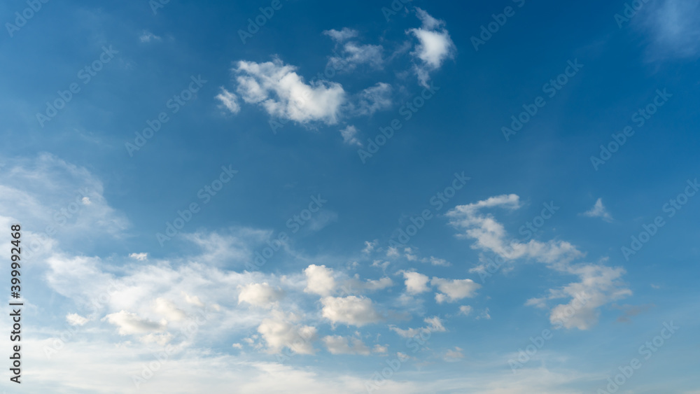 Blue sky with cloud and sun.picture background website or art work design.