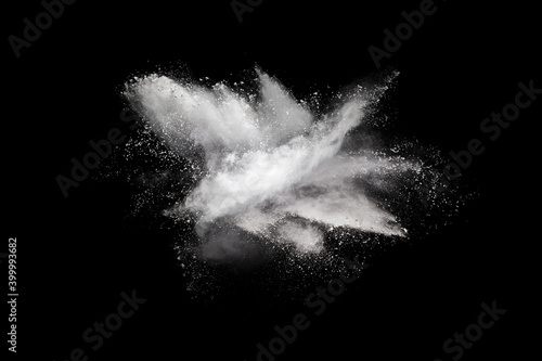 Wallpaper Mural White powder explosion on black background. Colored cloud. Colorful dust explode. Paint Holi. Torontodigital.ca