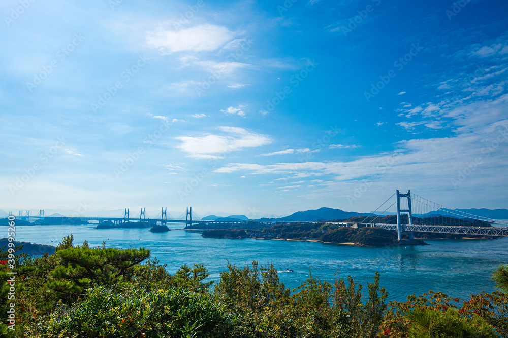 瀬戸大橋と瀬戸内海の風景 瀬戸大橋と瀬戸内海の風景