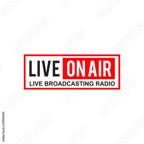 On air radio logo design template
