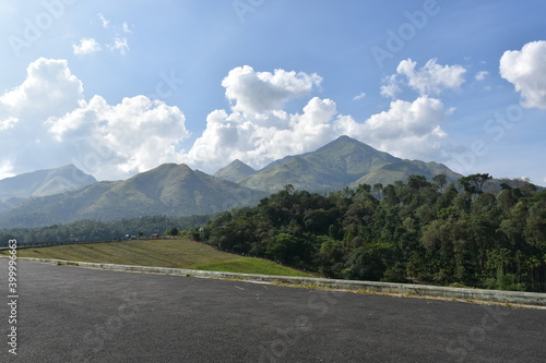 Long view of a beautiful hill