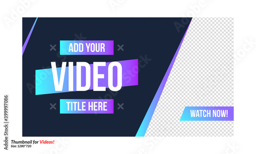 Editable thumbnail design for any videos customizable video thumbnail design concept video cover pic template fully editable. Fully editable thumbnail for all platforms gradient thumbnail