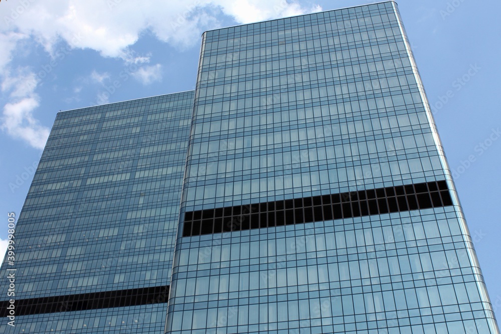 
Beautiful high-rise buildings in Moscow on a summer day.