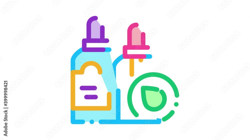 dropper bottles Icon Animation. color dropper bottles animated icon on white background dropper bottles Icon Animation. color dropper bottles animated icon on white background