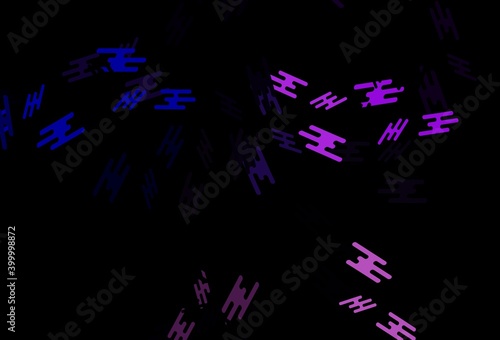 Dark Pink, Blue vector texture with colorful lines.