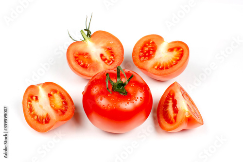 red tomatoes whole and cut into wedges