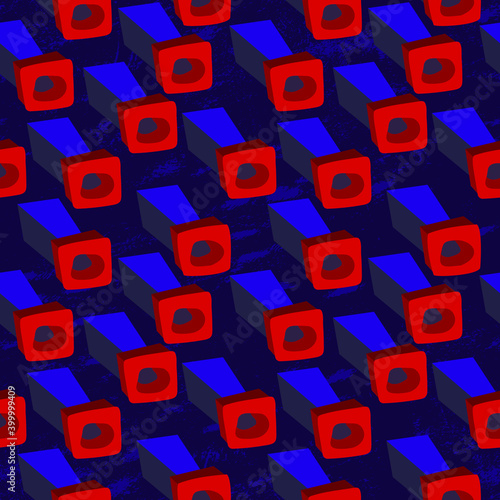 Seamless backdrop with abstract volumetric elemets