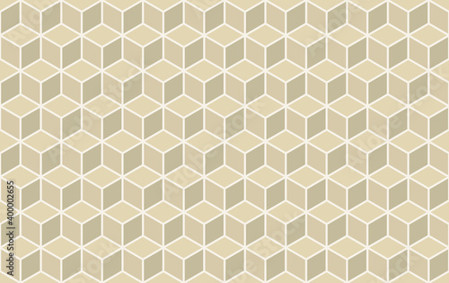 Hexagon cube geometric shape seamless grid pattern