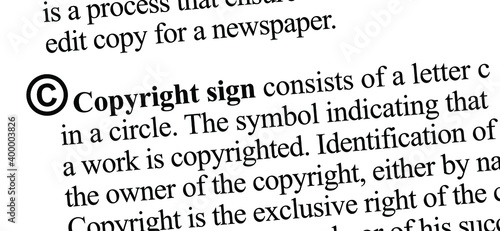 Copyright sign consists of a letter c in a circle. The symbol indicating that a work is copyrighted. Identification of the owner of the copyright, either by name. Definition, copyright in a dictionar.