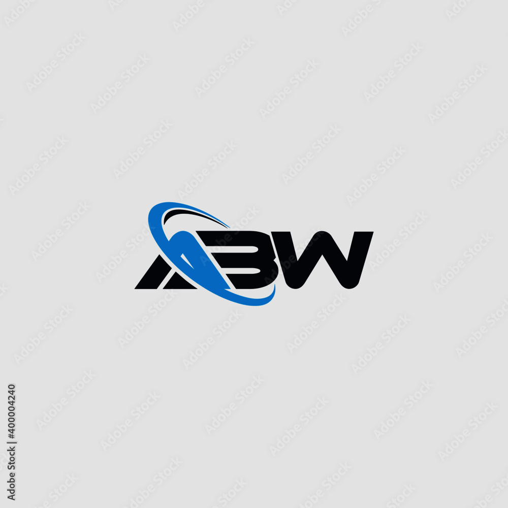 Inclinado para agregar huevo ABW letter logo design and cross shape. vector de Stock | Adobe Stock