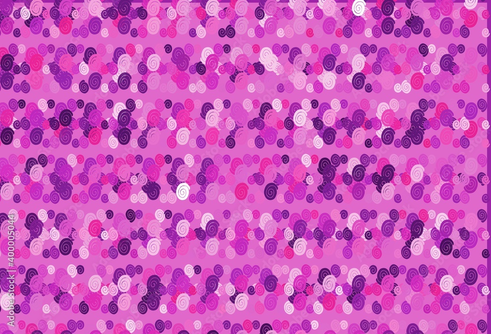 Light Pink vector pattern with curved circles. Light Pink vector pattern with curved circles.