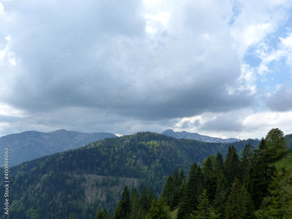 Mountain tour to Seebergkopf mountain, Bavaria, Germany