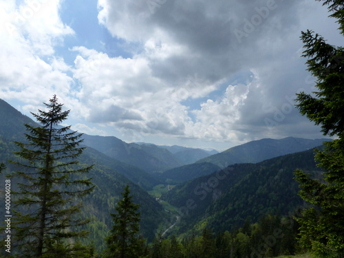 Fototapeta Naklejka Na Ścianę i Meble -  Mountain tour to Seebergkopf mountain, Bavaria, Germany
