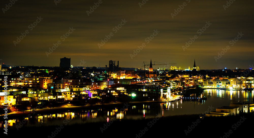 Fototapeta premium Phoenix lake in the city of Dortmund in the 