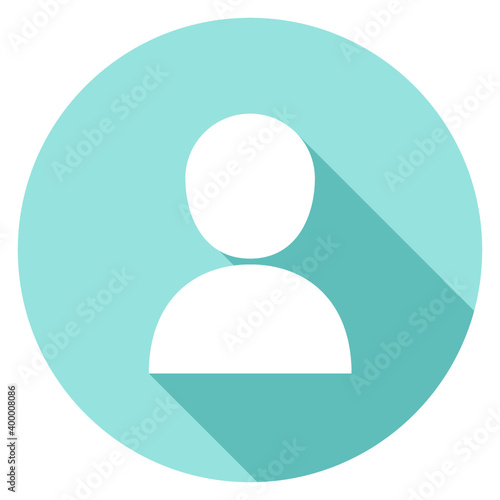 Circle person icon with shadow