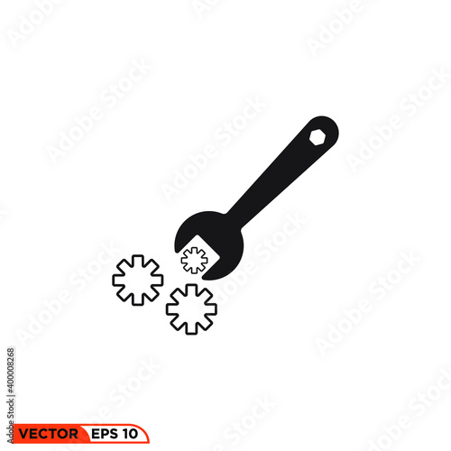 Icon vector graphic of wrench, good for template
