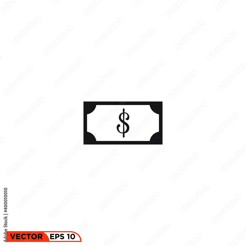 Icon vector graphic of dollar, good for template