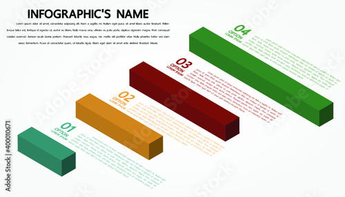 Bar chart infographic template for smart business presentation