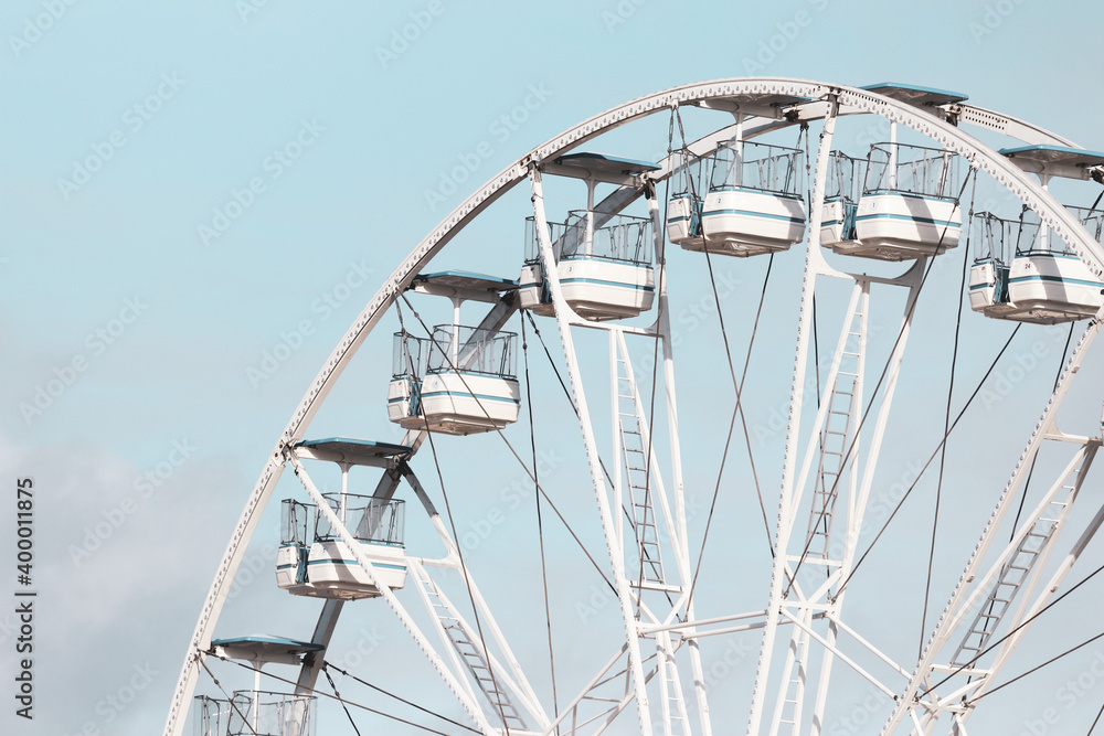 ferris wheel on blue sky background ferris wheel on blue sky background