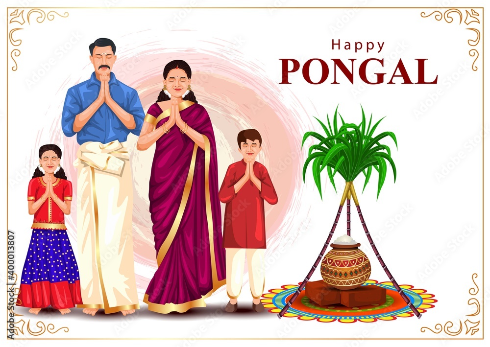 Happy Pongal Religious Traditional Festival Of Tamil Nadu India Tamil happy-pongal-religious-traditional-festival-of-tamil-nadu-india-tamil