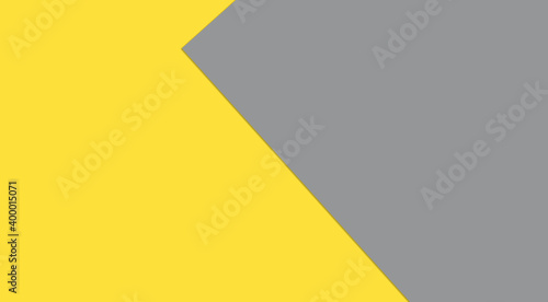 Color of the year 2021 - vibrant yellow and neutral gray, lay out with space for text, color template. Large illustration