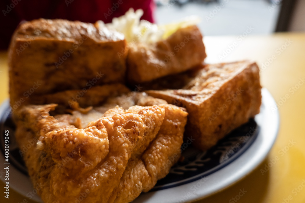 Taiwanese snack of stinky tofu