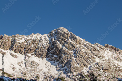 High mountains in Julian alps, winter time