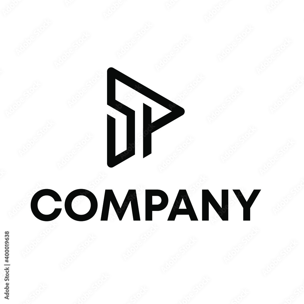 Fototapeta premium letter PS logo 